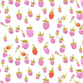 Lilac Strawberry on Cream from Heather Ross' 20th Anniversary Edition; Sold in Half Yard Increments