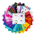 Star Flower in Blue by Kristy Lea of Quiet Play for Bloom Collection; Sold in Half Yard Increments
