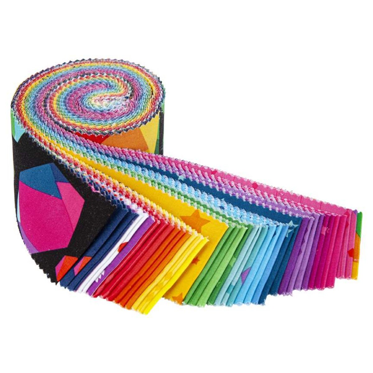 Create by Kristy Lea, 2 1/2 inch Rolie Polie, 40 piece Jelly Roll of fabric