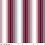 Patriotic 1/8 Inch Stripe - Red, White, and Blue Stripes; Sold in Half Yard Increments