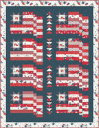 Heartland Quilt Boxed Kit in Sweet Freedom Fabrics by Beverly McCullough of Flamingo Toes; Includes Paper Pattern
