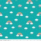 Dream In Color - Vivid Teal Blue by Kristy Lea of Quiet Play; Sold in Half Yard Increments