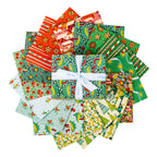 Liberty Fabrics Festive Fair Snowy Gingerbread Delight A on Dark Green; Sold in Half Yard Increments