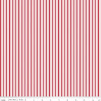 Berry Market Stripes in Frosting by Beverly McCullough of Flamingo Toes; Sold in Half Yard Increments