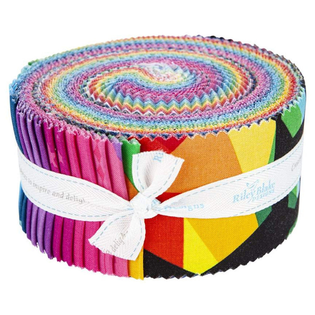 Create by Kristy Lea, 2 1/2 inch Rolie Polie, 40 piece Jelly Roll of fabric