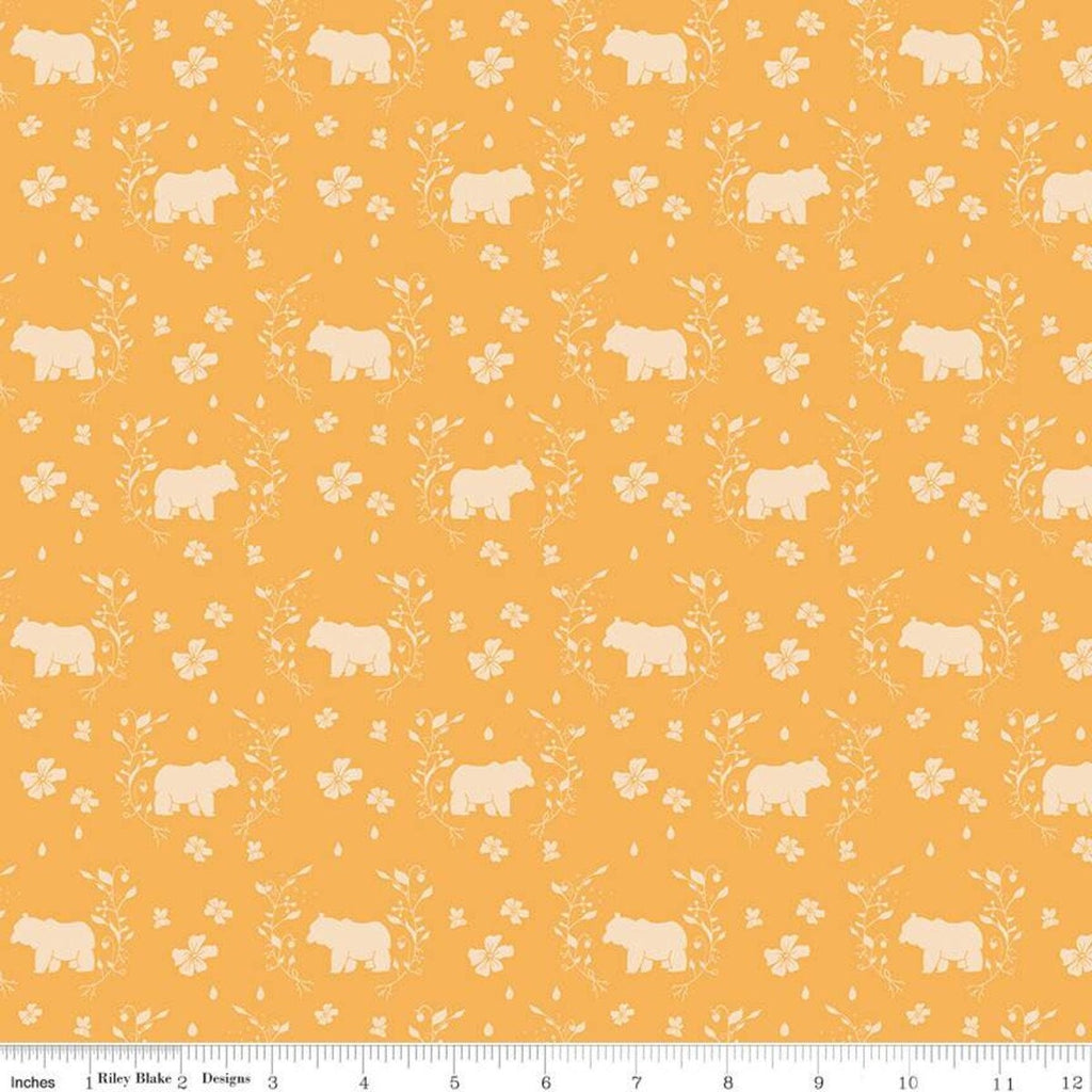 One Yard Cut Only - Strawberry Honey - Bears Creamsicle by Gracey Larson