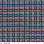 Sweet Freedom Mini Flags on Oxford Blue with Sparkle by Beverly McCullough of Flamingo Toes; Sold in Half Yard Increments