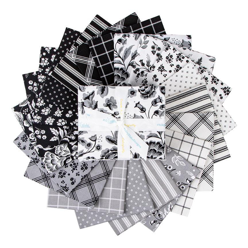 Midnight Meadow Stripes - Black and White Ticking Stripe by My Mind's Eye; Sold in Half Yard Increments
