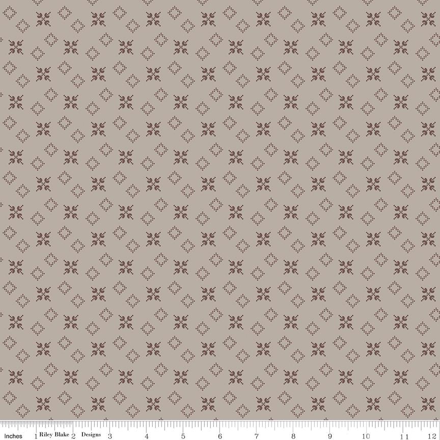 Piece & Plenty Backyard in Pebble Gray by Lori Holt of Bee in my Bonnet; Sold in Half Yard Increments