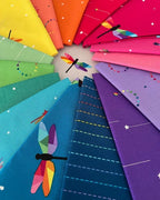 Imagine - Dragonfly Flight on Gray by Kristy Lea of Quiet Play; Sold in Half Yard Increments