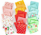 Fat Quarters Only - Strawberry Honey - Main Print in Aqua by Gracey Larson