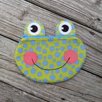 Handmade Frog Zipper Pouch; Froggy Zippy Critter Pouch