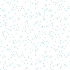 Blossom - Peacock Blue Confetti on White by Christopher Thompson; Sold in Half Yard Increments