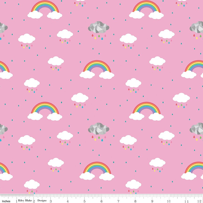 Dream In Color - Light Pink by Kristy Lea of Quiet Play; Sold in Half Yard Increments