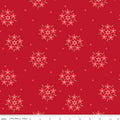 Star Flower in Scarlet Red by Kristy Lea of Quiet Play for Bloom Collection; Sold in Half Yard Increments