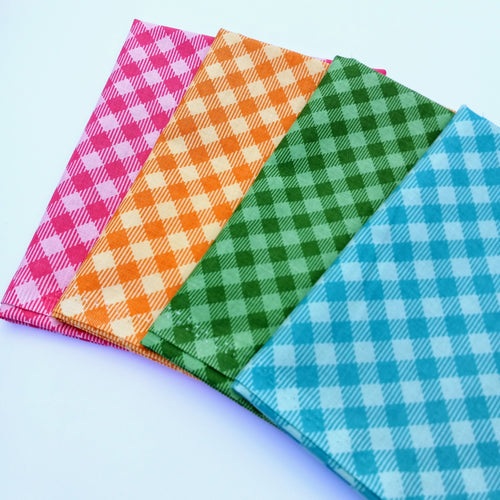 Bee Basics Gingham - Orange by Lori Holt of Bee in my Bonnet, Tone on Tone Gingham Fabric; Sold in Half Yard Increments