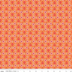 Bee Dots Ida Marie on Pumpkin Orange by Lori Holt of Bee in my Bonnet; Sold in Half Yard Increments