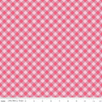 Bee Basics Gingham - Raspberry (Pink) by Lori Holt of Bee in my Bonnet; Sold in Half Yard Increments