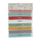 My Happy Place Zippers by Lori Holt of Bee in my Bonnet; Includes 8 - 16" inch zippers with double pulls