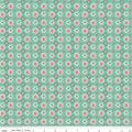 Piece & Plenty Blossom in Sea Glass Blue by Lori Holt of Bee in my Bonnet; Sold in Half Yard Increments