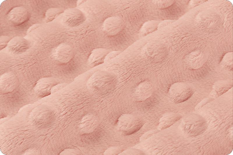 Cuddle Dimple Minky Plush in Shell (Light Pink) Color by Shannon Fabrics; 100% Polyester; Sold by the Yard