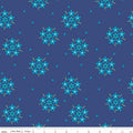 Star Flower in Blue by Kristy Lea of Quiet Play for Bloom Collection; Sold in Half Yard Increments