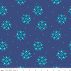 Star Flower in Blue by Kristy Lea of Quiet Play for Bloom Collection; Sold in Half Yard Increments