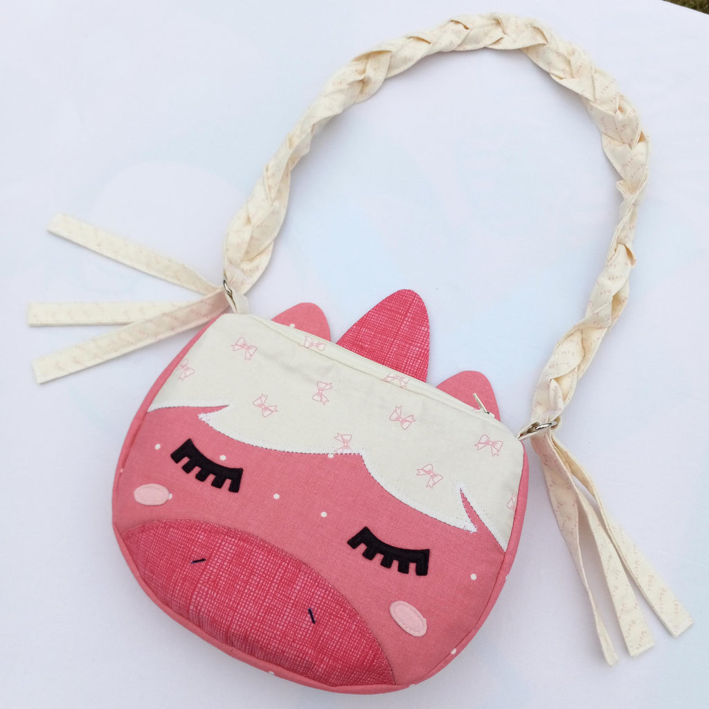 Unicorn OR Koala Purse with Braided Strap; Zippy Critter Purse