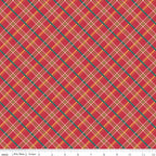 Autumn Afternoon Plaid on Berry Color by Heather Peterson of Anka's Treasures; Sold in Half Yard Increments