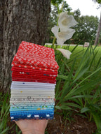 Red, White, Blue Fat Quarter Bundle: Various Designers for Riley Blake Designs, 30 Piece Bundle of Quilting Fabrics; Approx. 18" x 21" each