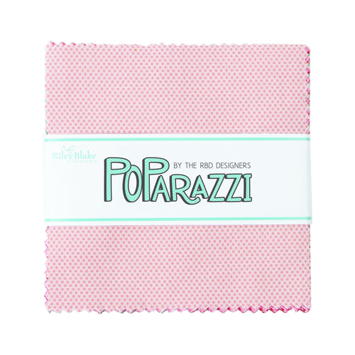5 inch Square Stacker from POParazzi by the Riley Blake Designers for Riley Blake Designs; POParazzi Collection Charm Pack