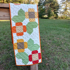 Fabric Kit for Fall Flower Table Runner; Pattern by Amy Chappell of Ameroonie Designs; Includes 8 different flower fabrics, backing, binding