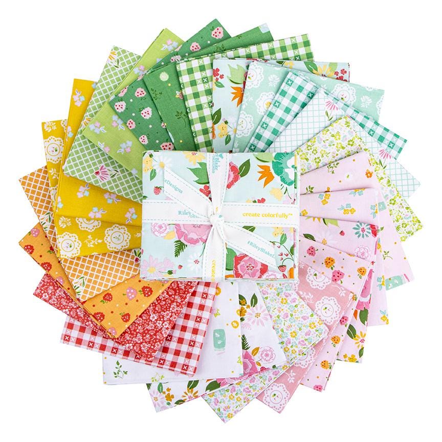 Summer Skies and Fireflies - Cone Flowers on White by Gracey Larson of Burlap and Blossom; Sold in Half Yard Increments