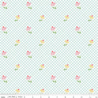 Summer Skies and Fireflies - Cone Flowers on White by Gracey Larson of Burlap and Blossom; Sold in Half Yard Increments