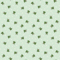 Mistletoe and Holly Scattered Bells on Hint of Mint by Beverly McCullough of Flamingo Toes; Sold in Half Yard Increments