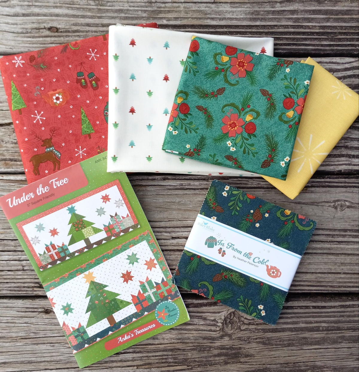 Table Runner Kit for "Under the Tree" Runner by Heather Peterson of Anka's Treasures; Includes Paper Pattern