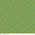 First Blooms Tulips on Key Lime Green by Heather Peterson; Sold in Half Yard Increments