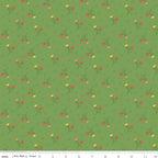 First Blooms Tulips on Key Lime Green by Heather Peterson; Sold in Half Yard Increments