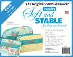 Half Yard, ByAnnie Soft and Stable White OR Black 100% Polyester Foam Stabilizer, 18" x 58"