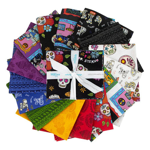 Amor Eterno Cats and Dogs on Black by Kathy Cano-Murillo of Crafty Chica; Sold in Half Yard Increments
