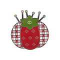 Enamel Tomato Pin Cushion Needle Minder by Lori Holt of Bee in my Bonnet; Approx. 2.5" x 3.75"