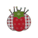 Enamel Tomato Pin Cushion Needle Minder by Lori Holt of Bee in my Bonnet; Approx. 2.5" x 3.75"