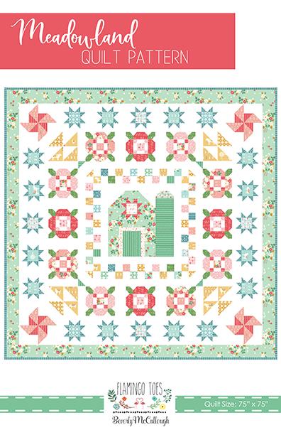 Meadowland Quilt Kit; Fabric from Summer Skies & Fireflies by Gracey Larson of Burlap and Blossom, Approx. 73" x 73" Quilt, Includes Pattern