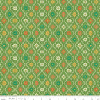 Moroccan Tile in Green from Autumn Afternoon by Heather Peterson of Anka's Treasures; Sold in Half Yard Increments