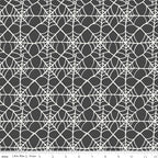Hey Pumpkin Webs on Charcoal by My Mind's Eye; Sold in Half Yard Increments