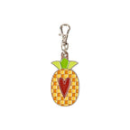 Happy Pineapple Enamel Happy Charm for Home Town Collection by Lori Holt of Bee in my Bonnet; Approx. 1" x 1.75" zipper pull charm