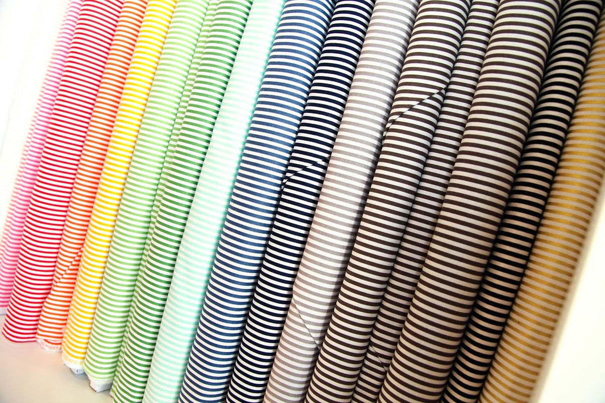 Black 1/4 Inch Stripe on White; Basics Collection for Riley Blake Designs; Sold in Half Yard Increments