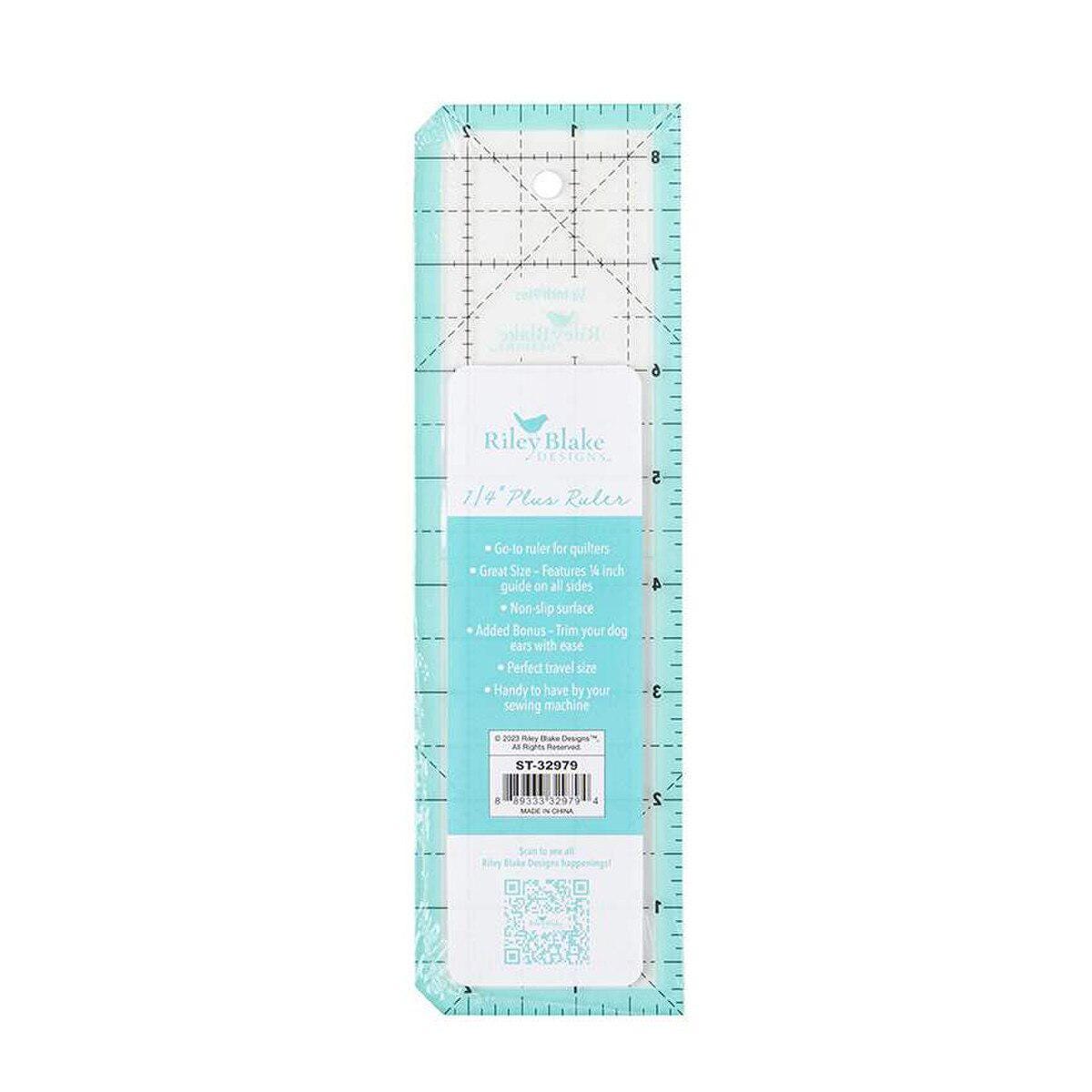 Quarter Inch Plus Ruler; Quilty Tool by Riley Blake Designs; Approximately 2.5" x 8.5"