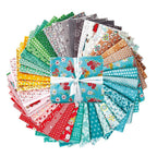 Stitch Text on Vivid (Teal Blue) by Lori Holt of Bee in my Bonnet; Sold in Half Yard Increments