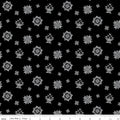Spring Barn Quilts - Quilt Blocks on Black by Tara Reed; Sold in Half Yard Increments